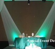 Simple backdrop for package style drape
